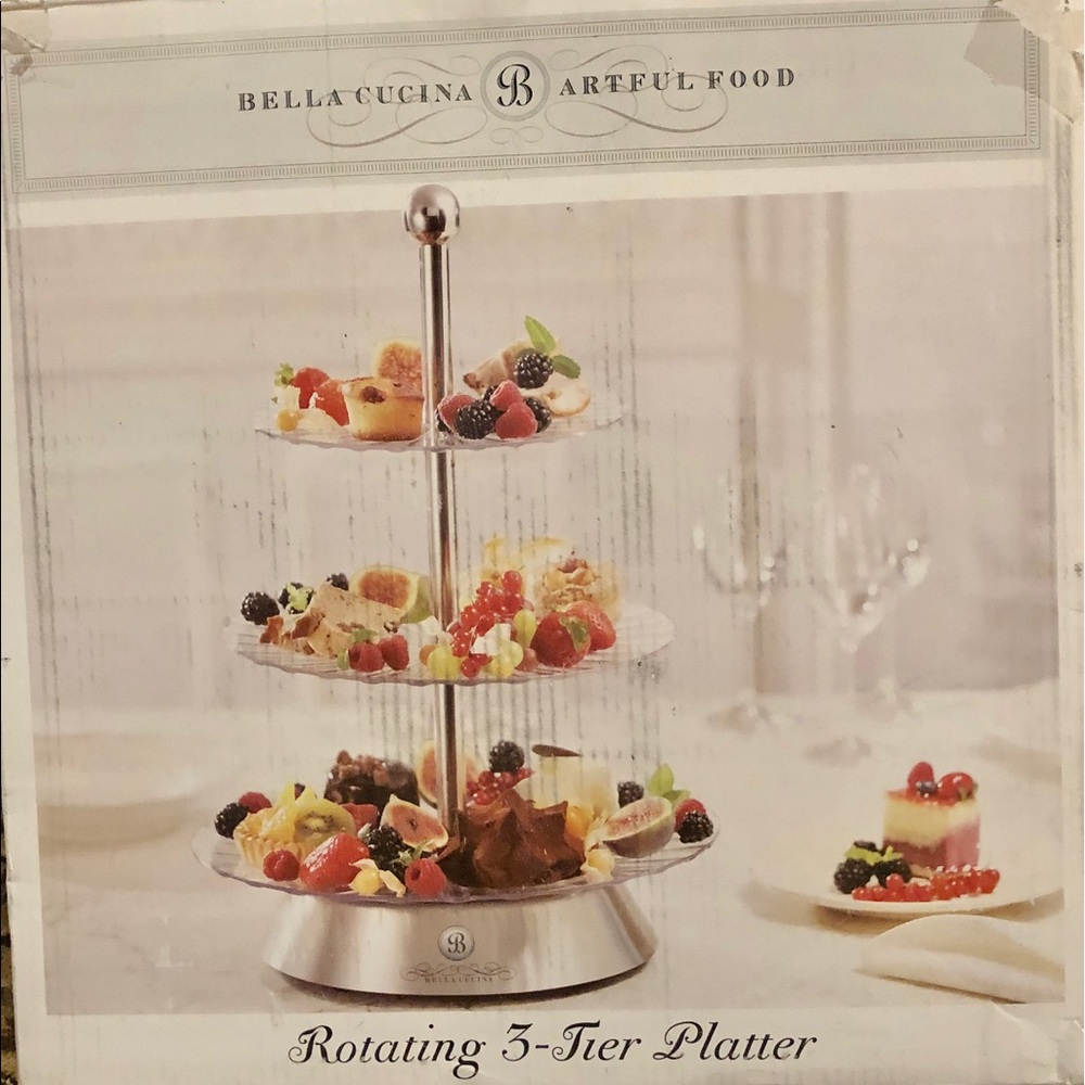 Bella Cucina Rotating 3 tier platter
